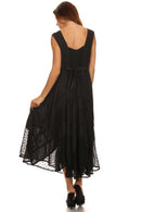 Sakkas Kevina Stonewashed Rayon Embroidered Dress