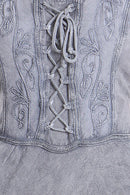 Sakkas Kevina Stonewashed Rayon Embroidered Dress