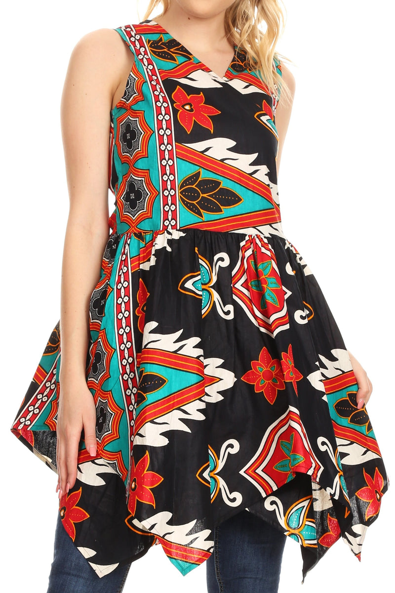 short ankara wrap dress Boma Ankara Wrap Dress