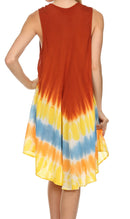Sakkas Multi-Color Tie Dye Tank Dress / Cover Up
