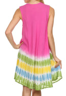 Sakkas Multi-Color Tie Dye Tank Dress / Cover Up