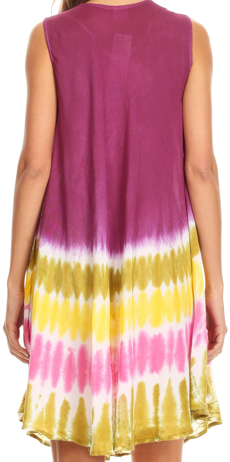 Sakkas Multi-Color Tie Dye Tank Dress / Cover Up