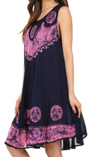 Sakkas Batik Peace Caftan Tank Dress / Cover Up