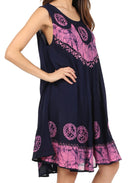 Sakkas Batik Peace Caftan Tank Dress / Cover Up