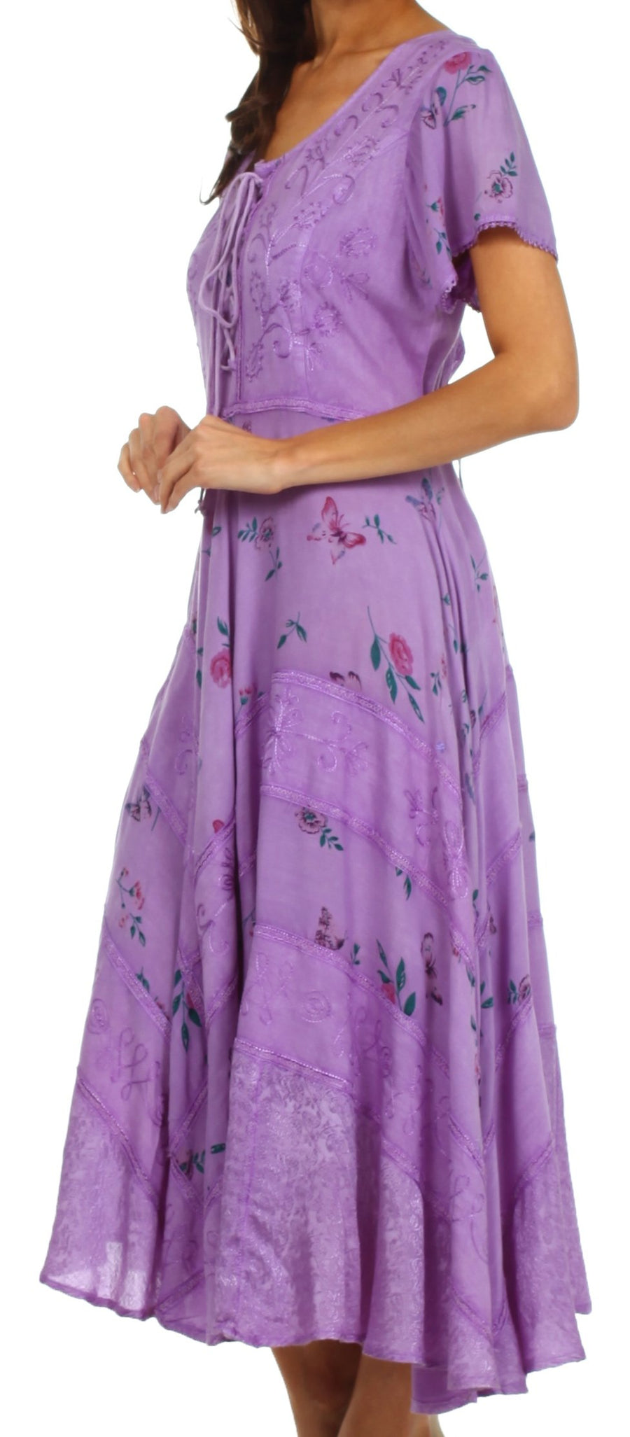 sakkas calliope corset style dress Sakkas Calliope Corset Style Dress - Beige - L/XL