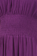 Sakkas Cotton Crepe Smocked Peasant Gypsy Boho Renaissance Mid Length Dress