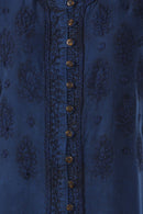 Sakkas Stonewashed Embroidered Cap Sleeve Maxi Long Dress