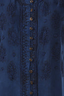 Sakkas Stonewashed Embroidered Cap Sleeve Maxi Long Dress