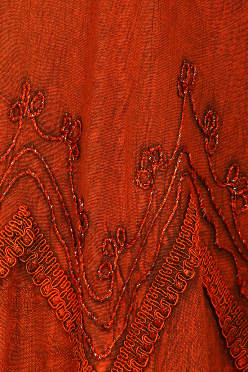 Sakkas Stonewashed Rayon Embroidered Adjustable Spaghetti Straps Long Dress