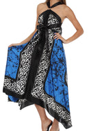 Sakkas Silky Wrap Halter Handkerchief Hem Maxi Dress