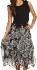 Sakkas Flora & Fauna Two Way Dress#color_BlackMulti