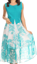 Sakkas Flora & Fauna Two Way Dress#color_Teal