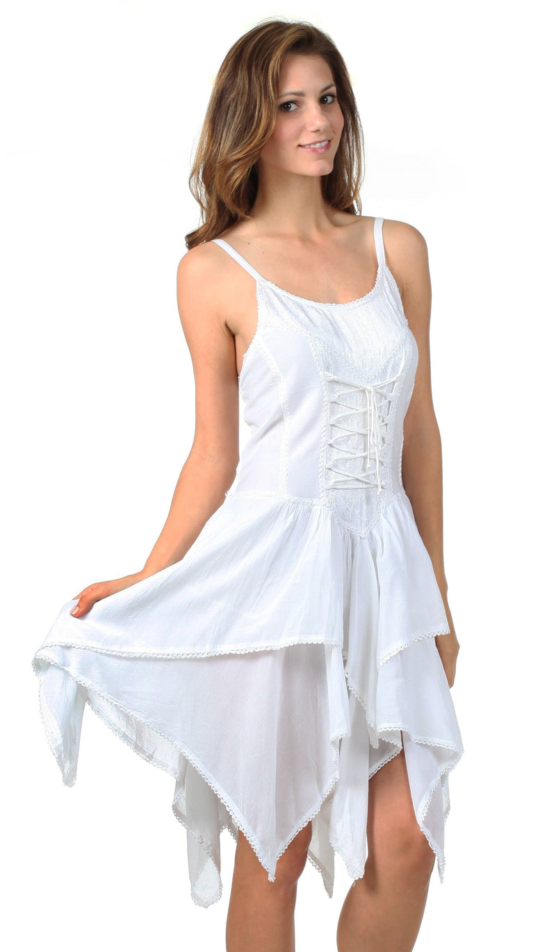 Sakkas Seraphina Corset Style Jacquard Bodice Short Dress