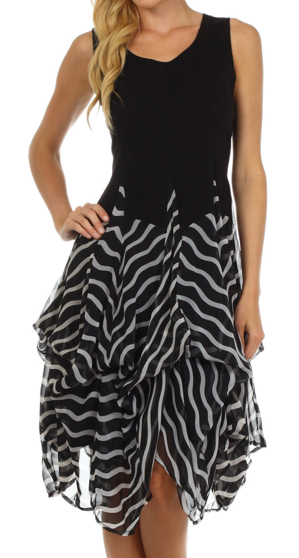 Sakkas Take Me Away Two Way Dress#color_Black