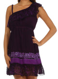 Sakkas Summer Solstice Batik Dress#color_Eggplant