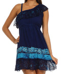 Sakkas Summer Solstice Batik Dress#color_Navy/Turquoise