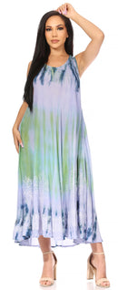 Sakkas Liza Women's Casual Summer Maxi Caftan Sleeveless Dress Boho w/Pockets Nice