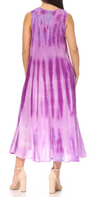 Sakkas Liza Women's Casual Summer Maxi Caftan Sleeveless Dress Boho w/Pockets Nice