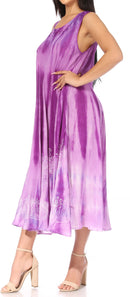 Sakkas Liza Women's Casual Summer Maxi Caftan Sleeveless Dress Boho w/Pockets Nice