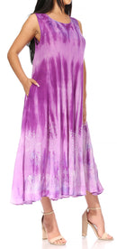 Sakkas Liza Women's Casual Summer Maxi Caftan Sleeveless Dress Boho w/Pockets Nice