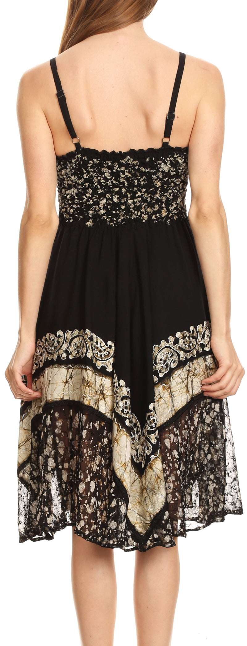 Sakkas Aphrodite Embroidered Batik Dress