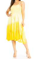Sakkas Aphrodite Embroidered Batik Dress#color_O-Yellow