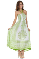 Sakkas Mehndi Henna Smocked Bodice Maxi Dress