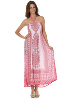 Sakkas Mehndi Henna Smocked Bodice Maxi Dress