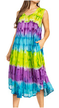 Sakkas Desert Sun Caftan Dress / Cover Up#color_Green/Purple
