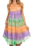 Sakkas Desert Sun Caftan Dress / Cover Up#color_Orange/Purple