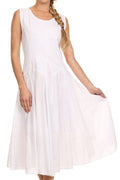 Sakkas Elsa's Rainbow Two Way Dress#color_White