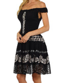 Sakkas Isabella Gypsy Boho Renaissance Batik Dress