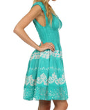 Sakkas Isabella Gypsy Boho Renaissance Batik Dress