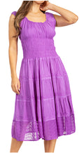 Sakkas Spring Maiden Ombre Peasant Dress#color_A-Purple