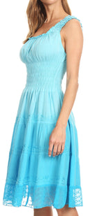 Sakkas Spring Maiden Ombre Peasant Dress