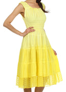 Sakkas Spring Maiden Ombre Peasant Dress