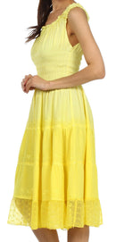 Sakkas Spring Maiden Ombre Peasant Dress