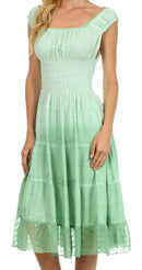 Sakkas Spring Maiden Ombre Peasant Dress