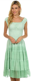 Sakkas Spring Maiden Ombre Peasant Dress
