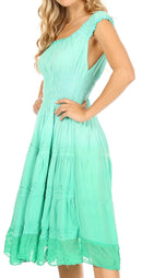 Sakkas Spring Maiden Ombre Peasant Dress