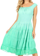 Sakkas Spring Maiden Ombre Peasant Dress
