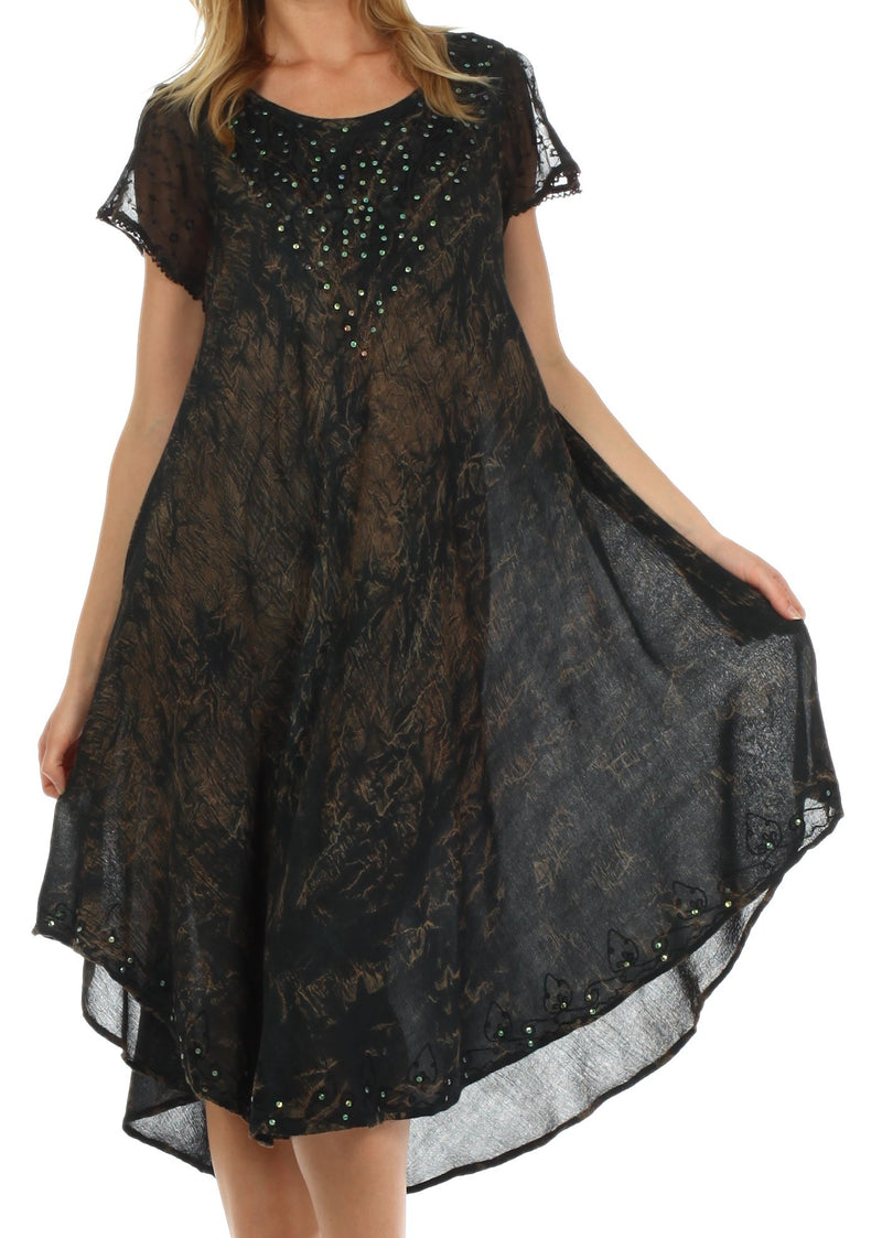 Sakkas Michiko Stonewashed Caftan Dress / Cover Up
