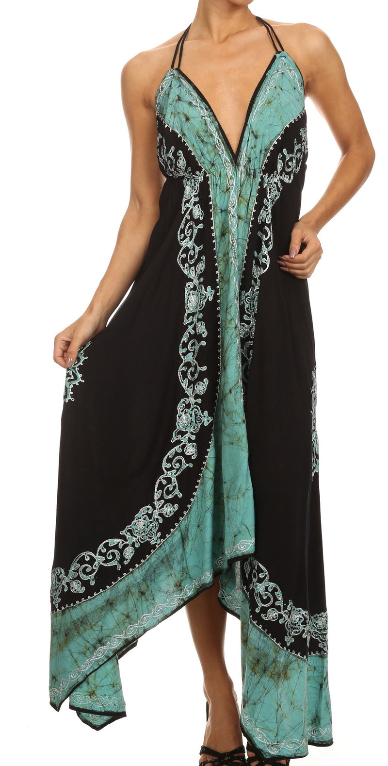 batik halter dress Aroha Halter Dress Crackle Batik Silk