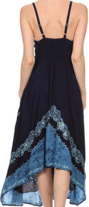 Sakkas Serenity Embroidered Batik Halter Dress