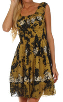 Sakkas Azura Gypsy Boho Peasant Batik Dress