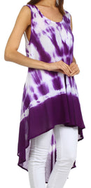Sakkas Star Dancer Caftan Tank Hi Lo Dress / Cover Up