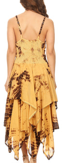 Sakkas Annabella Corset Bodice Handkerchief Hem Dress