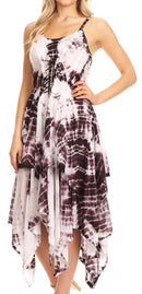 Sakkas Annabella Corset Bodice Handkerchief Hem Dress