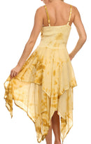 Sakkas Annabella Corset Bodice Handkerchief Hem Dress