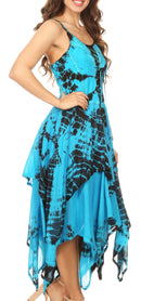 Sakkas Annabella Corset Bodice Handkerchief Hem Dress